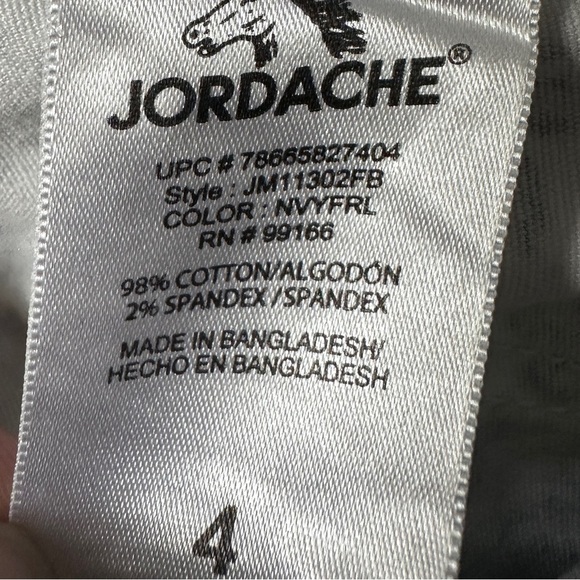 Jordache Skinny Jeans - Blue Floral Print - Size 4 Office Church Casual School - Picture 8 of 9